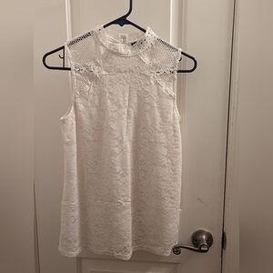 Elegant White Lace Top